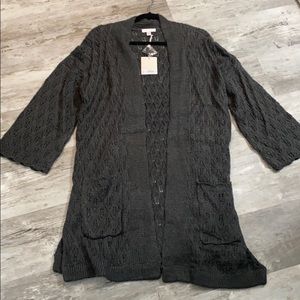 NWT LC Lauren Conrad Cardigan, dark gray size XL